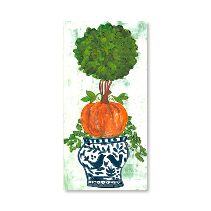 Pumpkin Topiary Wrapped Canvas