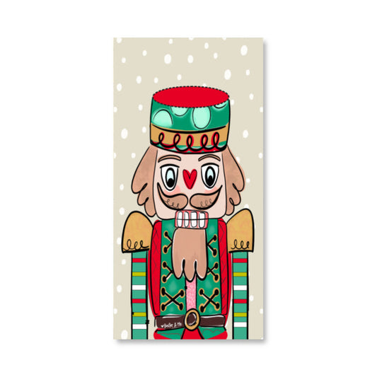 Red & Green Nutcracker Wrapped Canvas