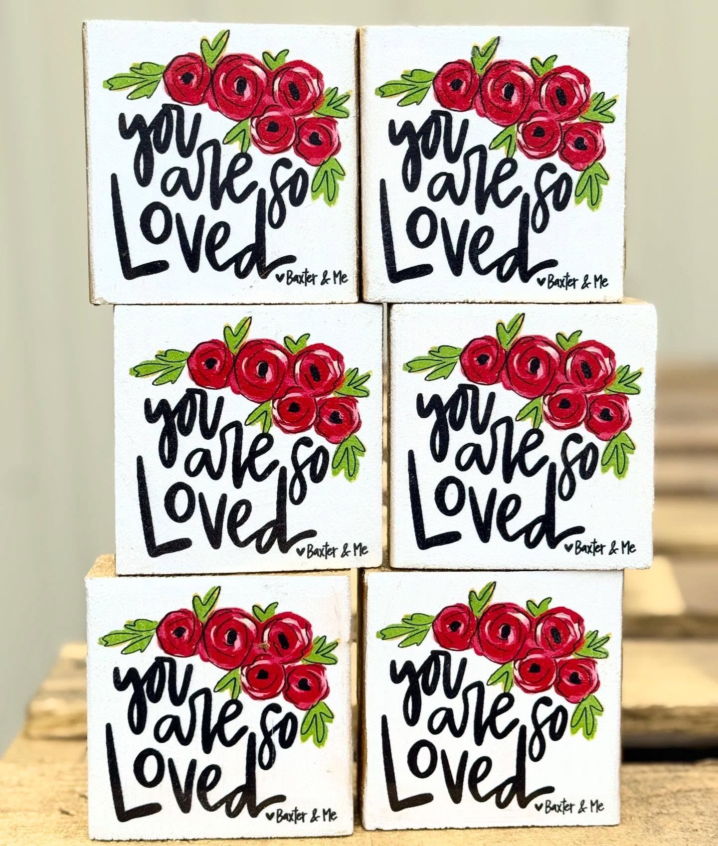 You Are So Loved Gold Mini Block