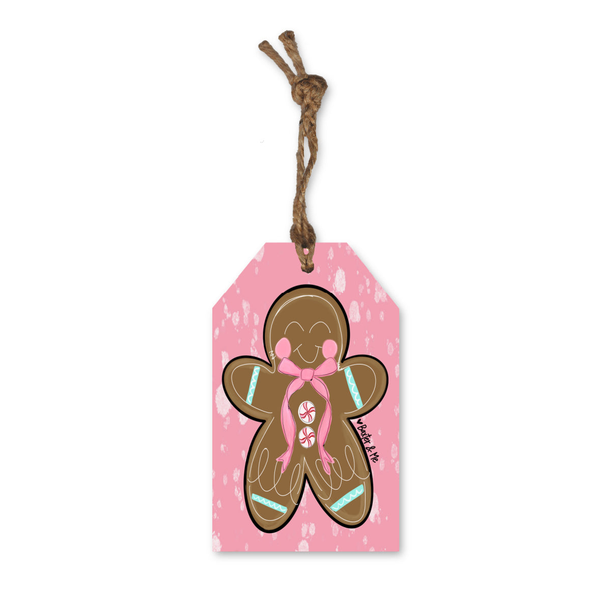 Pink Peppermint Gingerbread Ornament