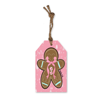 Pink Peppermint Gingerbread Ornament