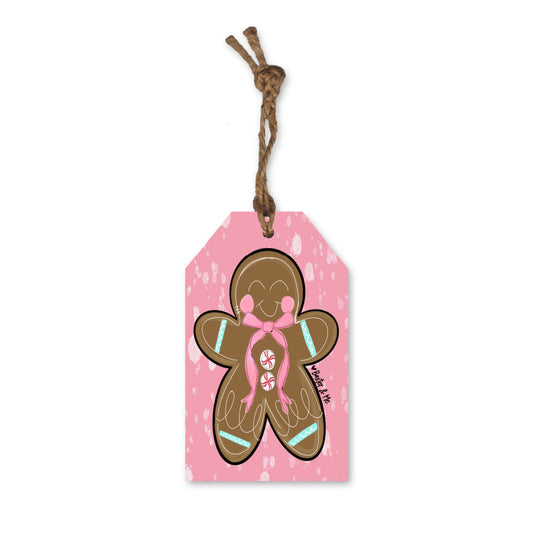 Pink Peppermint Gingerbread Ornament