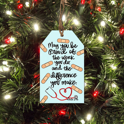 Proud Nurse Gift Tag Ornament