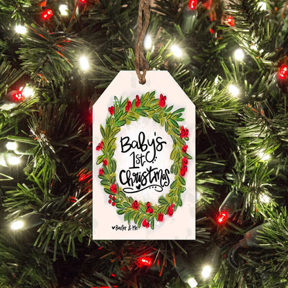 Baby's 1st Christmas Gift Tag Ornament