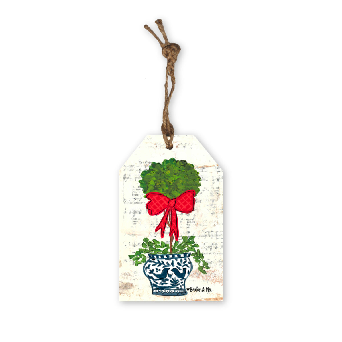 Christmas Topiary Gift Tag Ornament