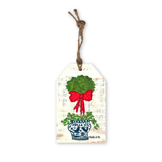 Christmas Topiary Gift Tag Ornament