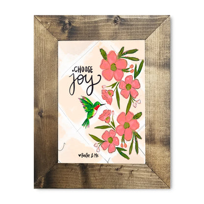 Choose Joy Hummingbird Framed Art