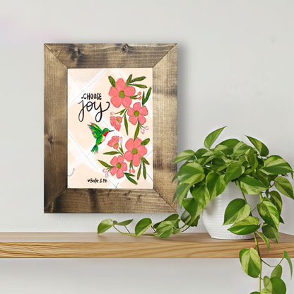 Choose Joy Hummingbird Framed Art