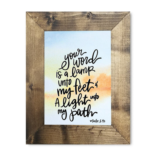 Your Word is a Lamp Framed Art