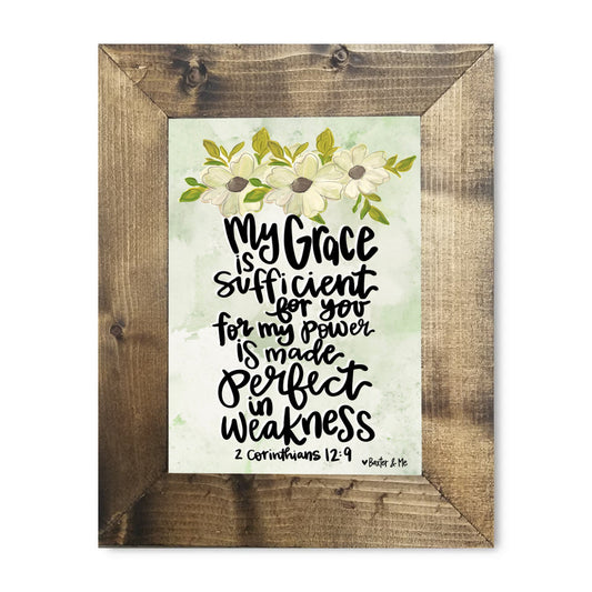 Grace is Sufficient Framed Art
