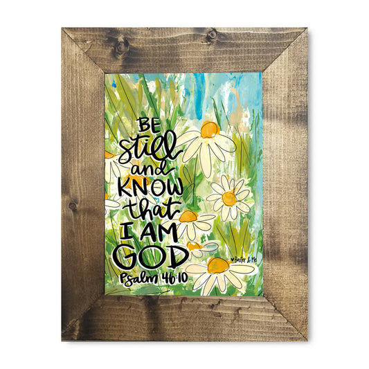 Be Still Daisies Framed Art