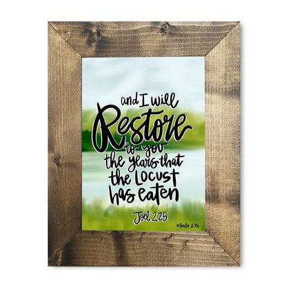 Restore the Years Framed Art