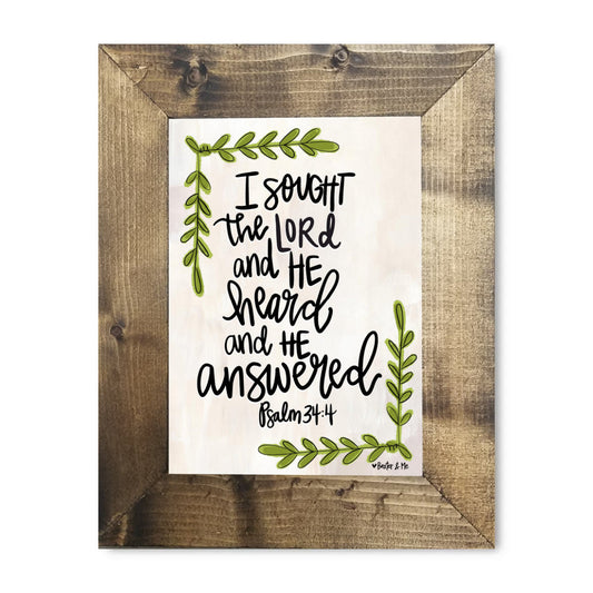 Sought the Lord Framed Art