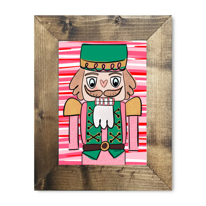 Pink Candy Nutcracker Framed Art