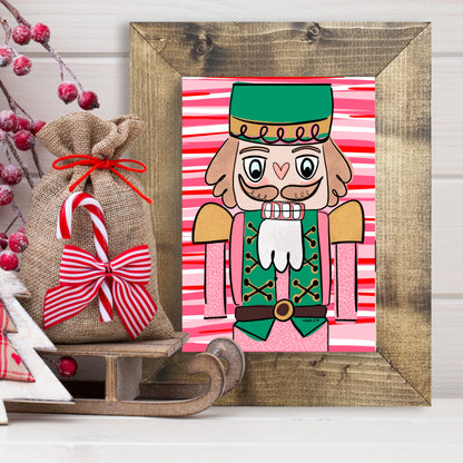 Pink Candy Nutcracker Framed Art