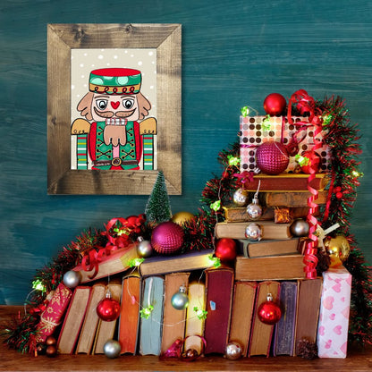 Red & Green Nutcracker Framed Art