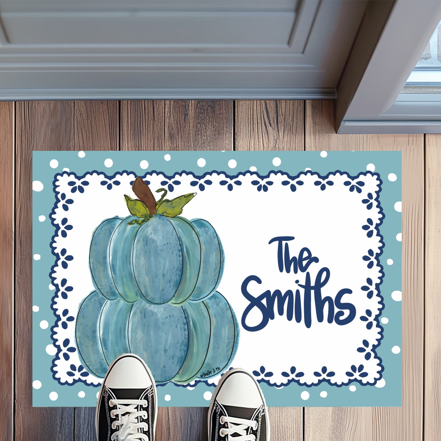 Grannys Pumpkin Doily Rug Floormat