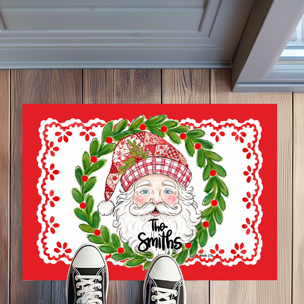 Quilted Santa Rug Floormat