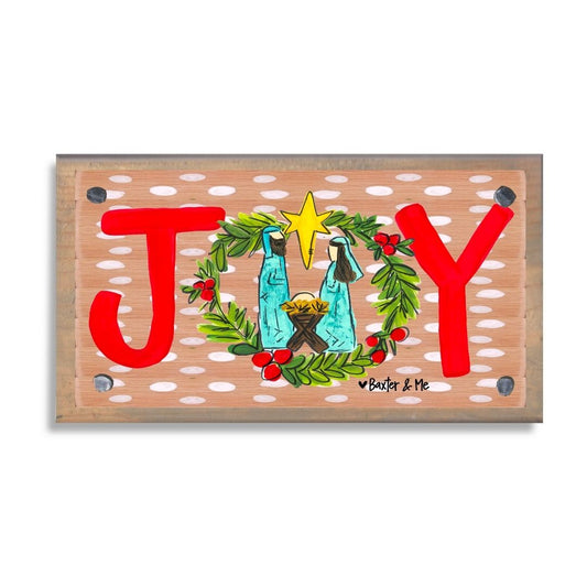 Joy Nativity Happy Block