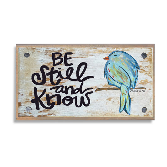 Be Still & Know Bluebird Happy Block
