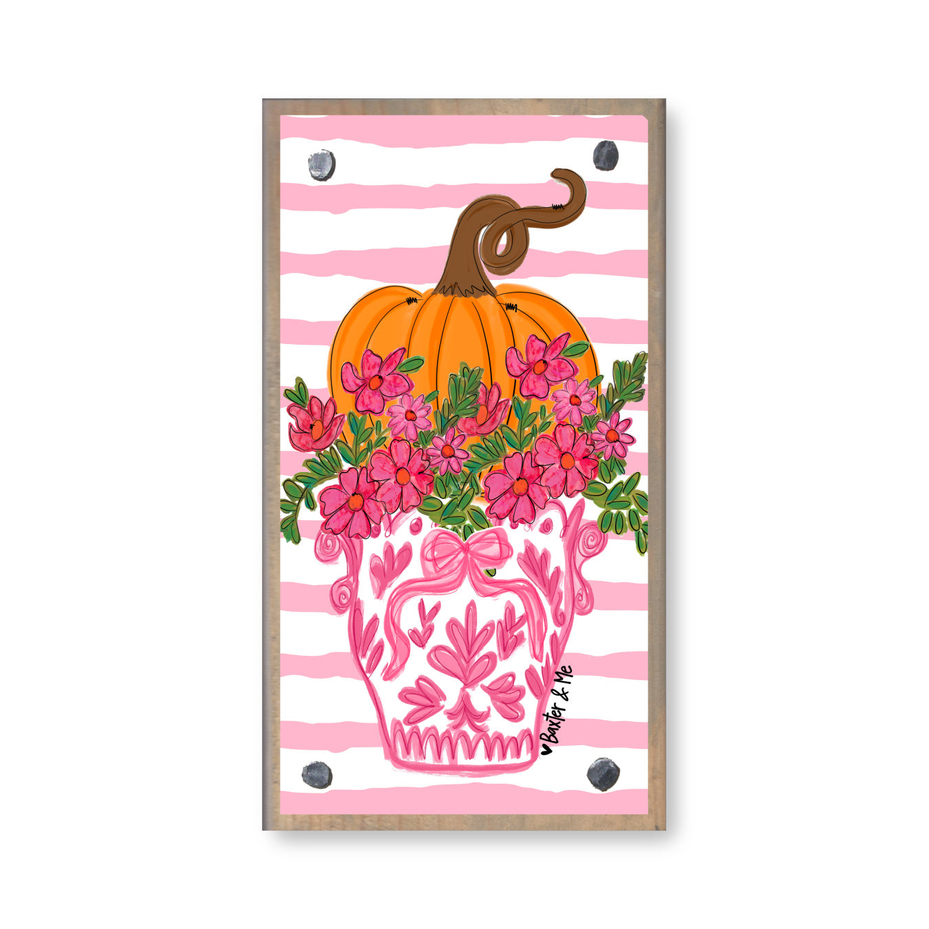 Pretty Pink Scallop Pumpkin Happy Block