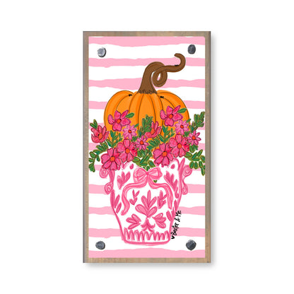 Pretty Pink Scallop Pumpkin Happy Block