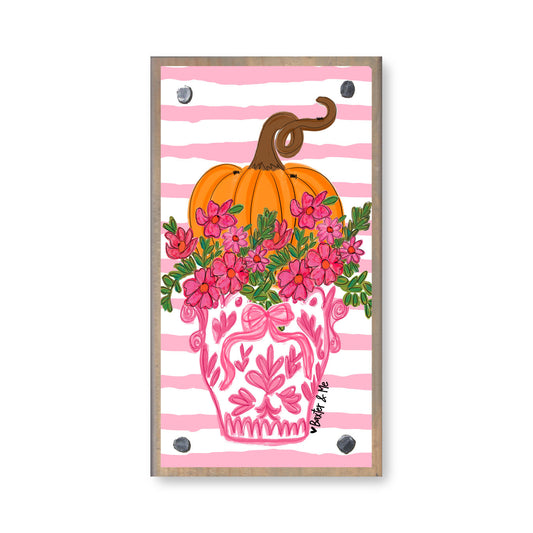Pretty Pink Scallop Pumpkin Happy Block
