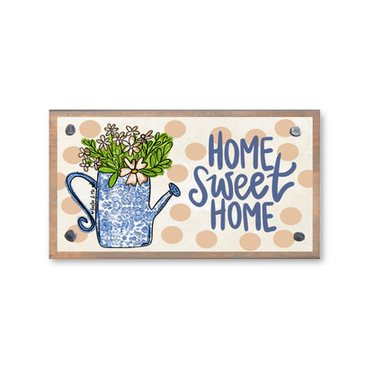 Home Sweet Home Watering Can Happy Block