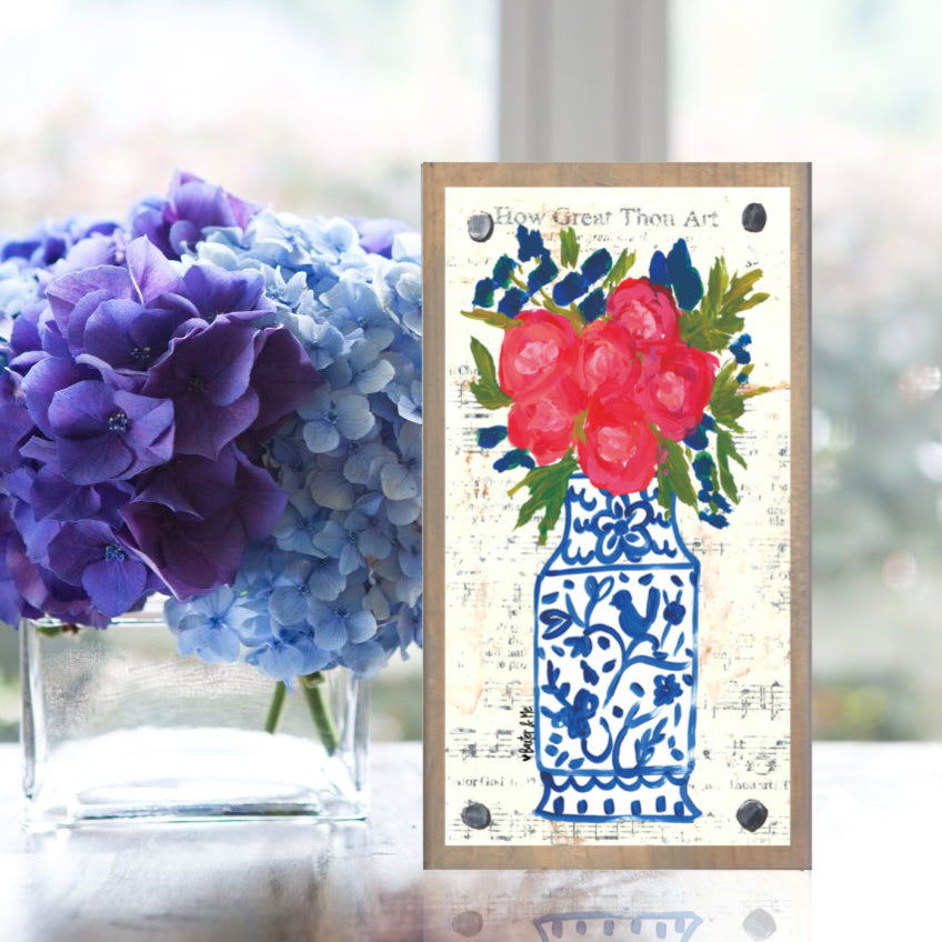 Blue Willow Spring Happy Block
