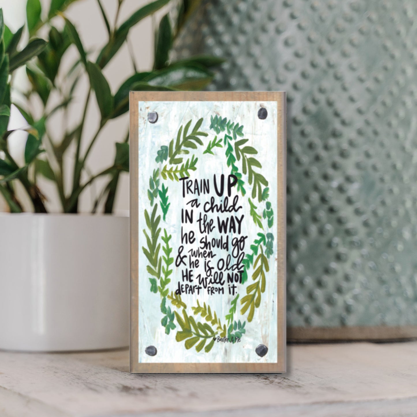 Train Up a Child Happy Block