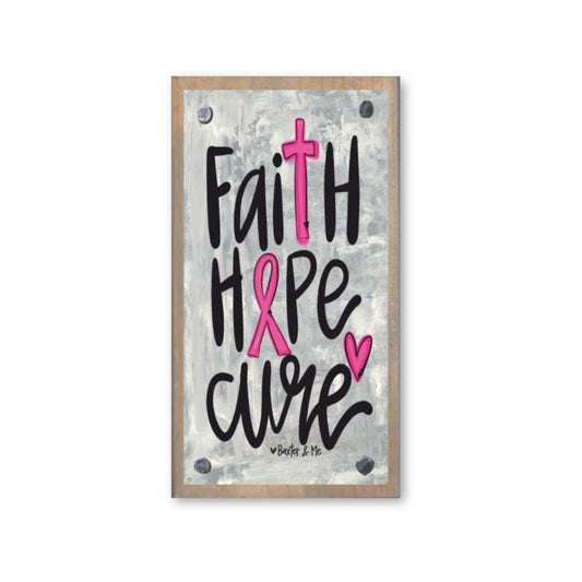 Faith Hope Cure Happy Block