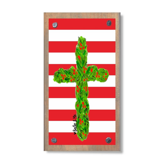 Red White Cross Happy Block