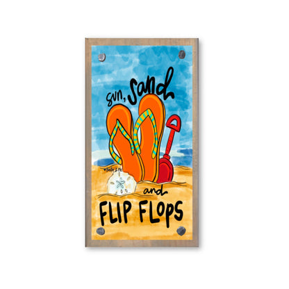 Sun, Sand & Flip Flops Happy Block