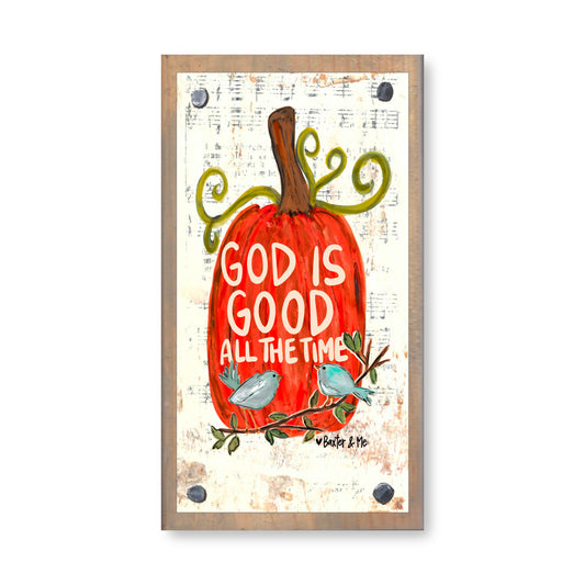 God is Good All the Time Pumpkin Happy Block