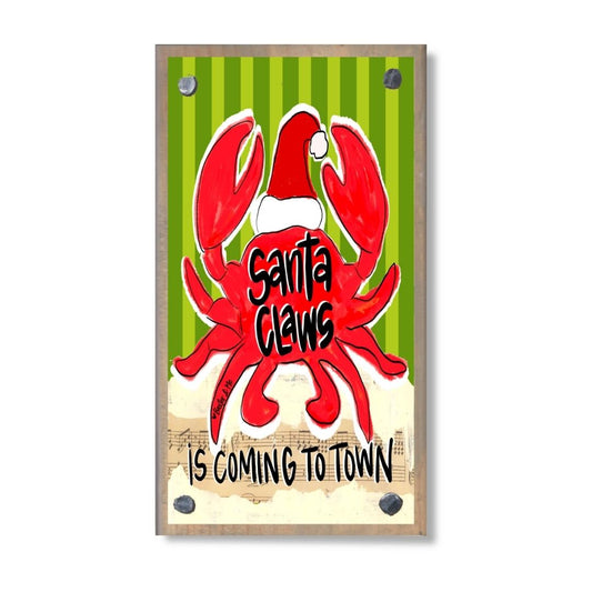 Red Santa Claws is Coming to Town Happy Block