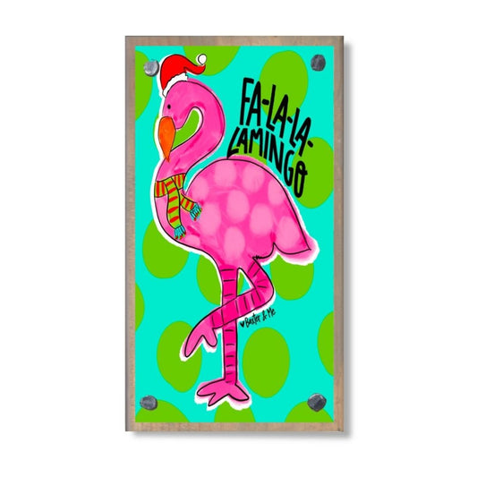 Christmas Flamingo Happy Block