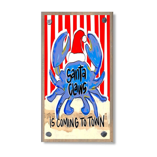 Blue Santa Claws is Coming to Town Happy Block