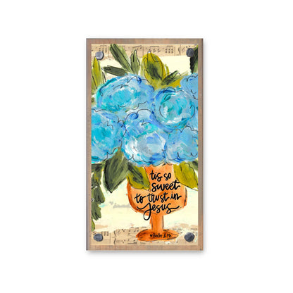 Trust in Jesus Vase Happy Block
