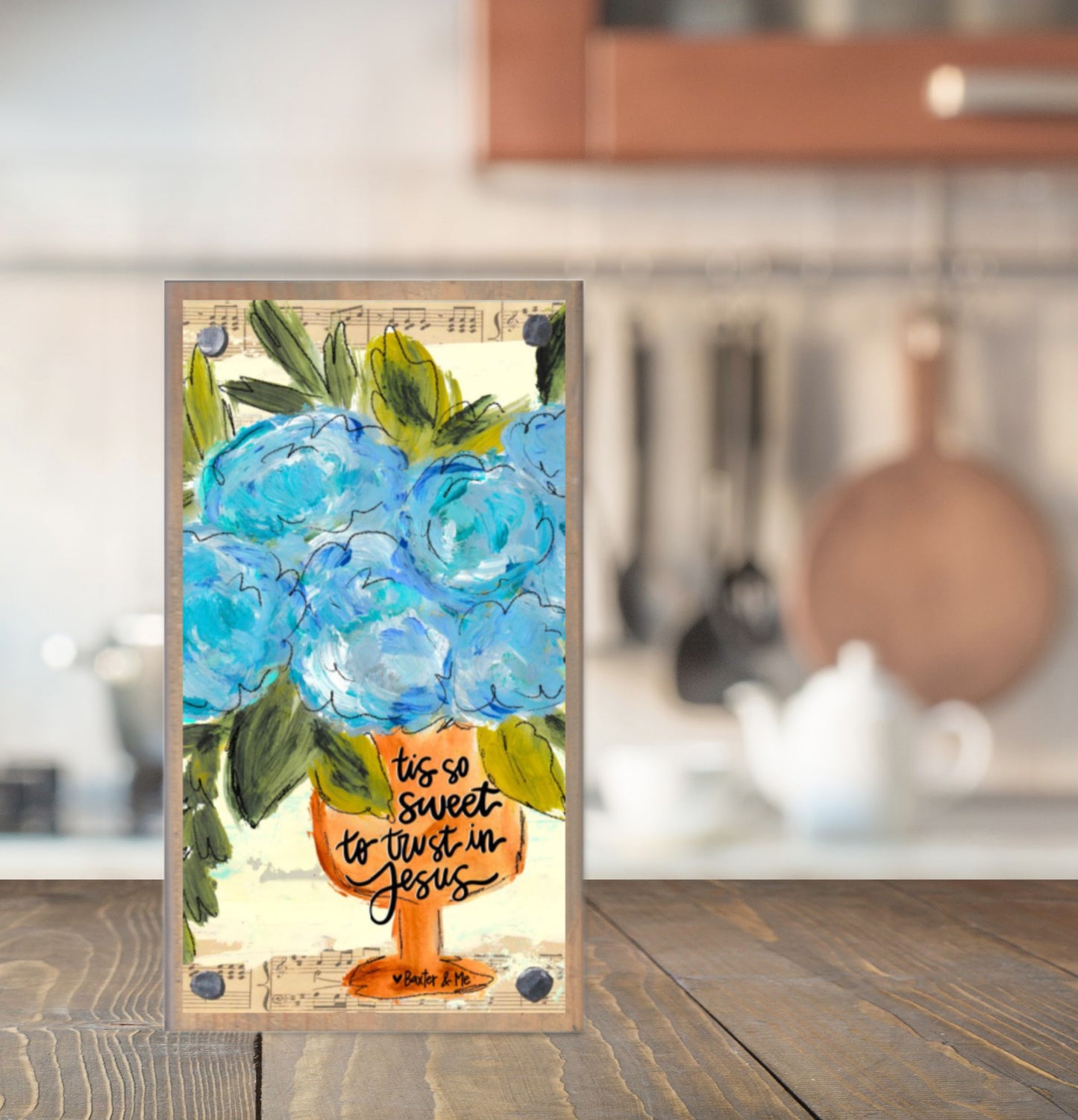 Trust in Jesus Vase Happy Block