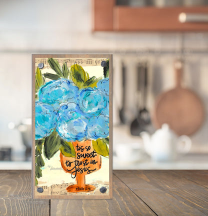 Trust in Jesus Vase Happy Block