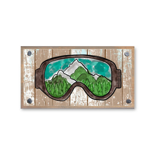 Ski Goggles Happy Block
