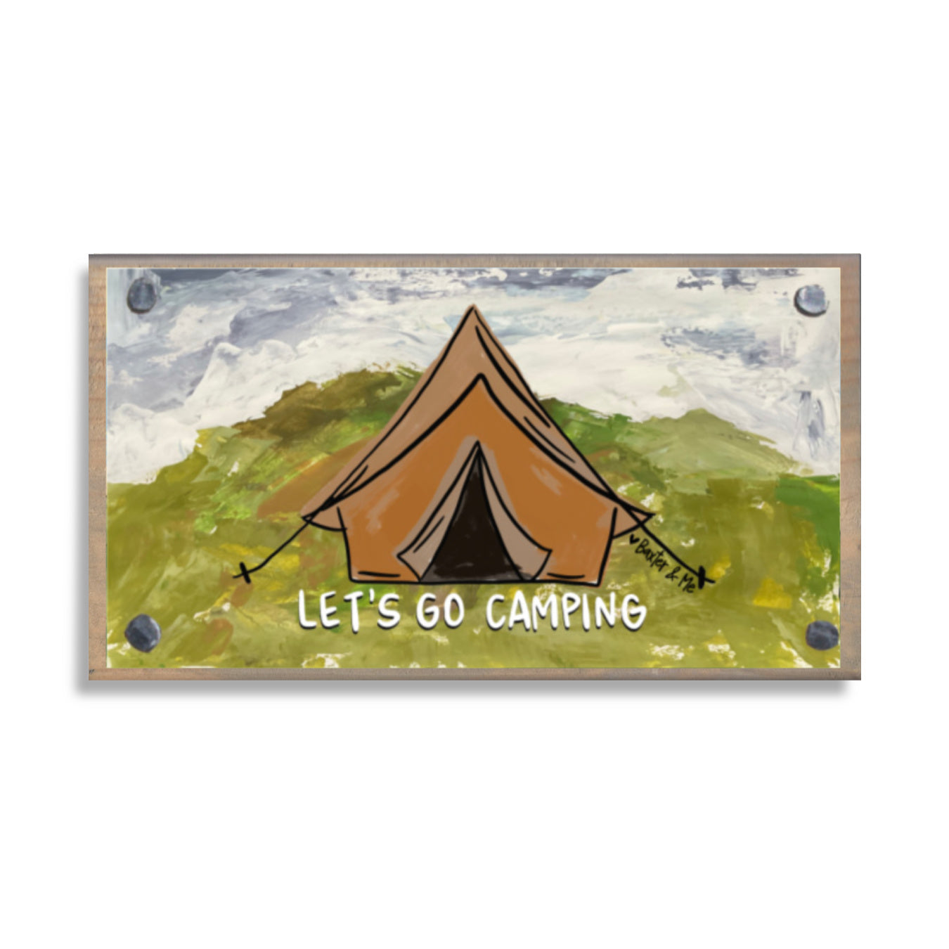 Let's go Camping Happy Block