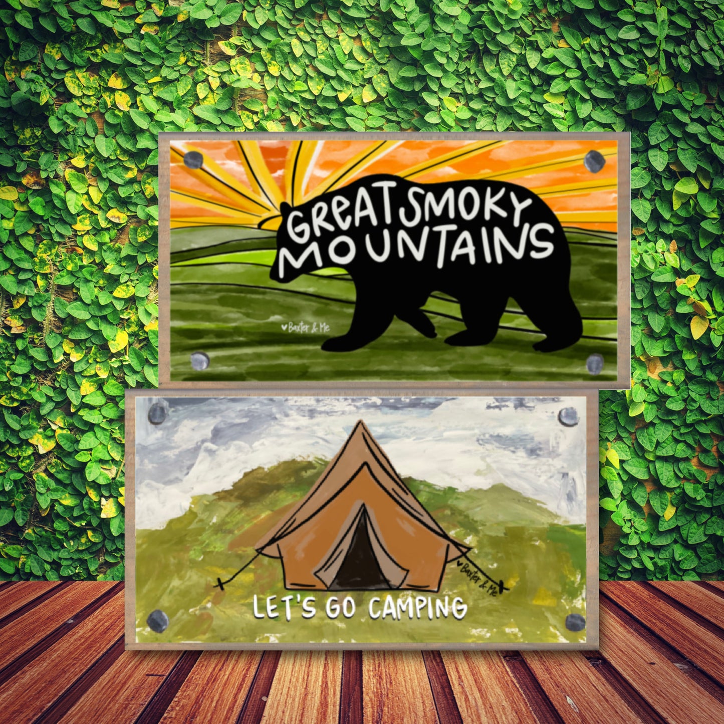 Let's go Camping Happy Block