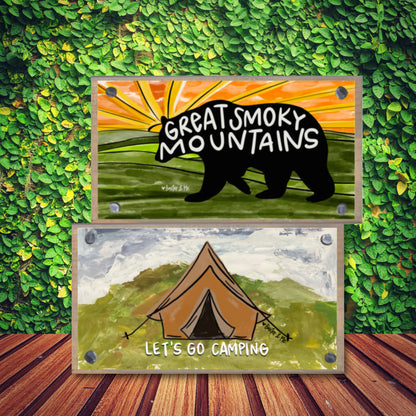 Let's go Camping Happy Block