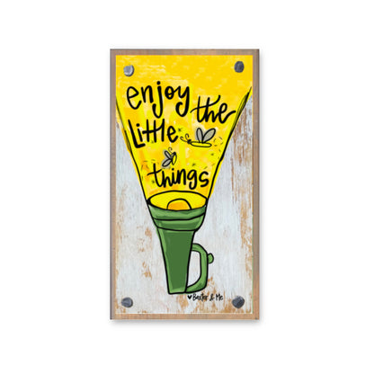 Enjoy the Little Things Flashlight Happy Block