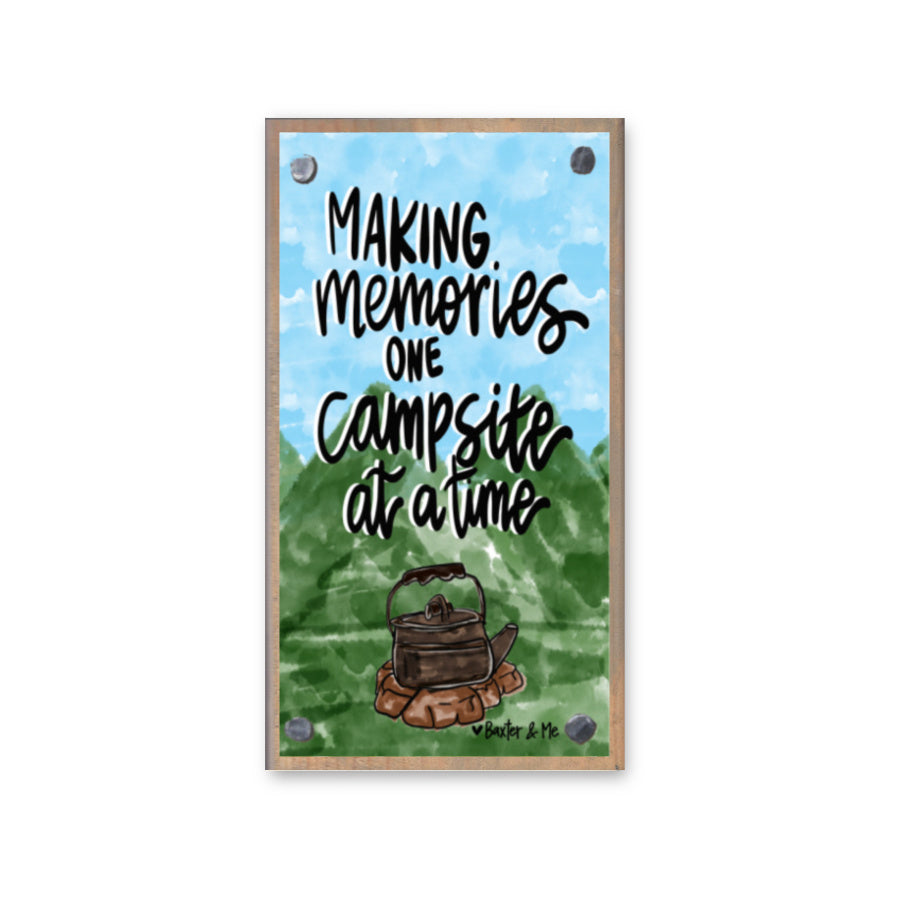 Making Memories Campsite Happy Block