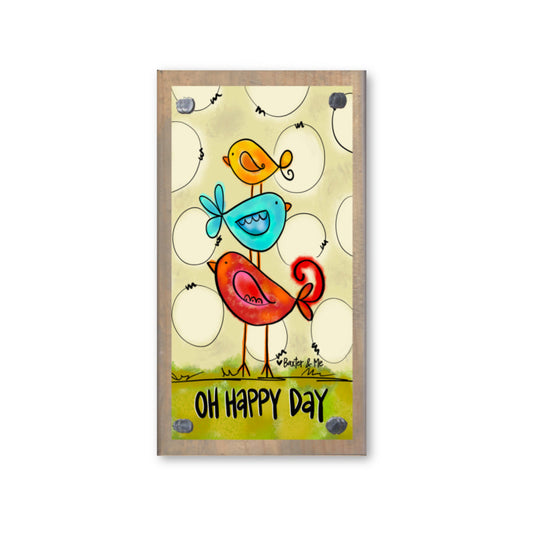 Oh Happy Day Bird Trio Happy Block