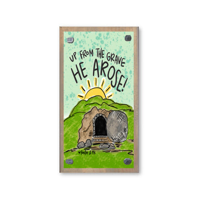 Up From the Grave He Arose Happy Block