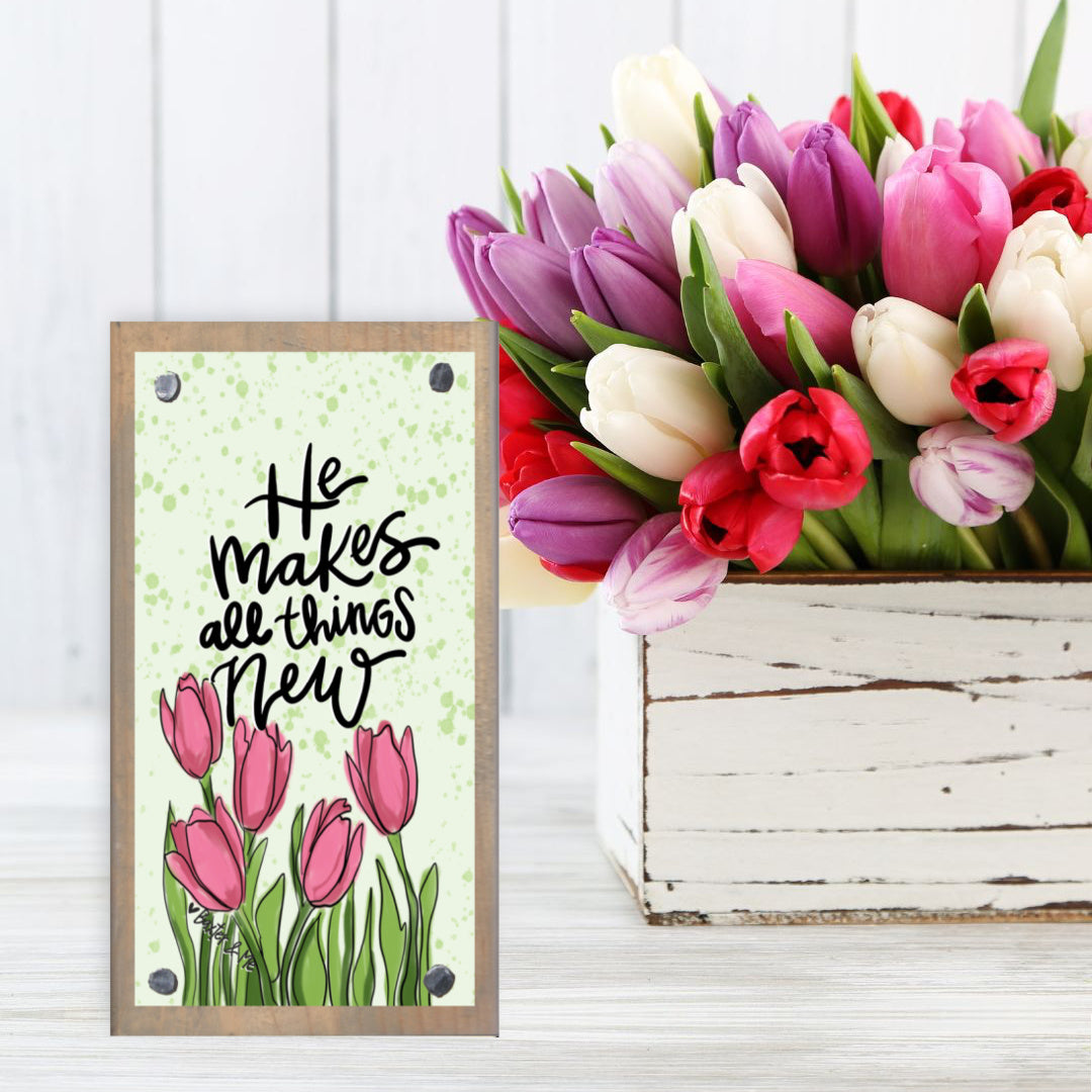 All Things New Tulips Happy Block