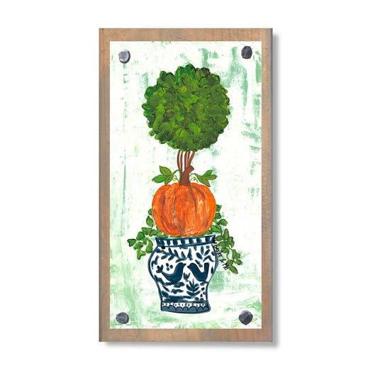 Pumpkin Topiary Happy Block
